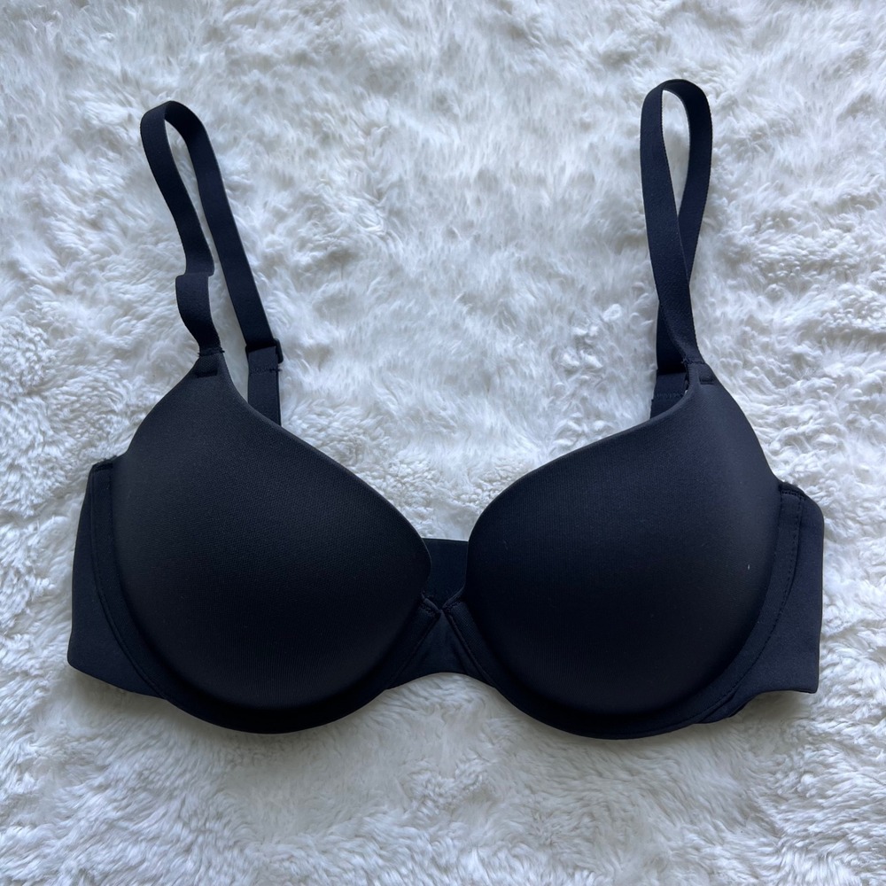 SKIMSWomen's Fits Everybody T-Shirt Bra Onyx Black Underwire Size 30C RN158973